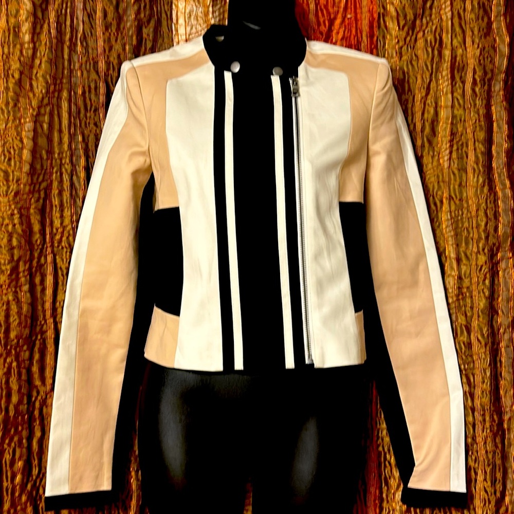 BCBGMAXAZRIA color-block jacket